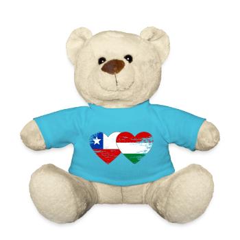 Bolivien_Ungarn_Flagge_Herz_used - Teddy - Atollblau - Vorne