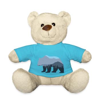 Forest Bear - Teddy Bear - atoll blue - Front