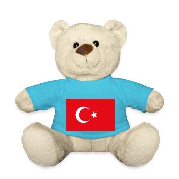 Nationalflagge von der Türkei - Teddy - Atollblau - Vorne