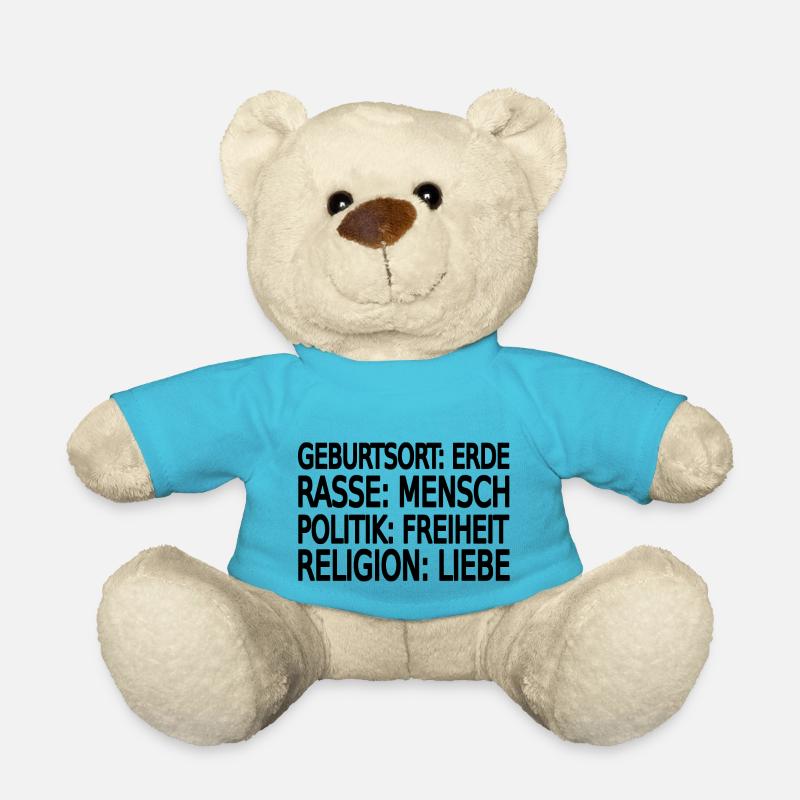 Gegen Rassismus - Teddy - Atollblau