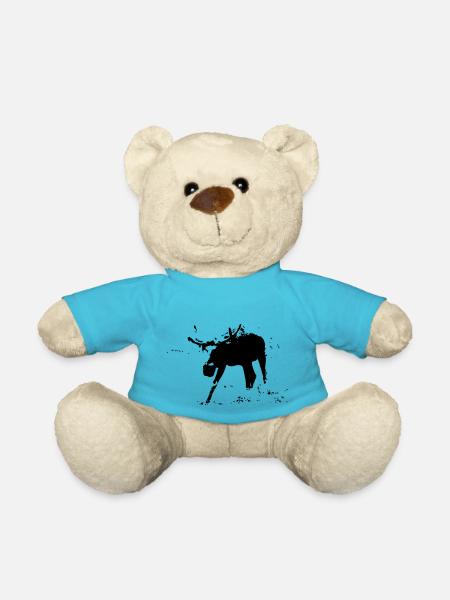 Élans T-shirt / / Suède T-shirt / / La Norvège - Nounours - bleu outremer