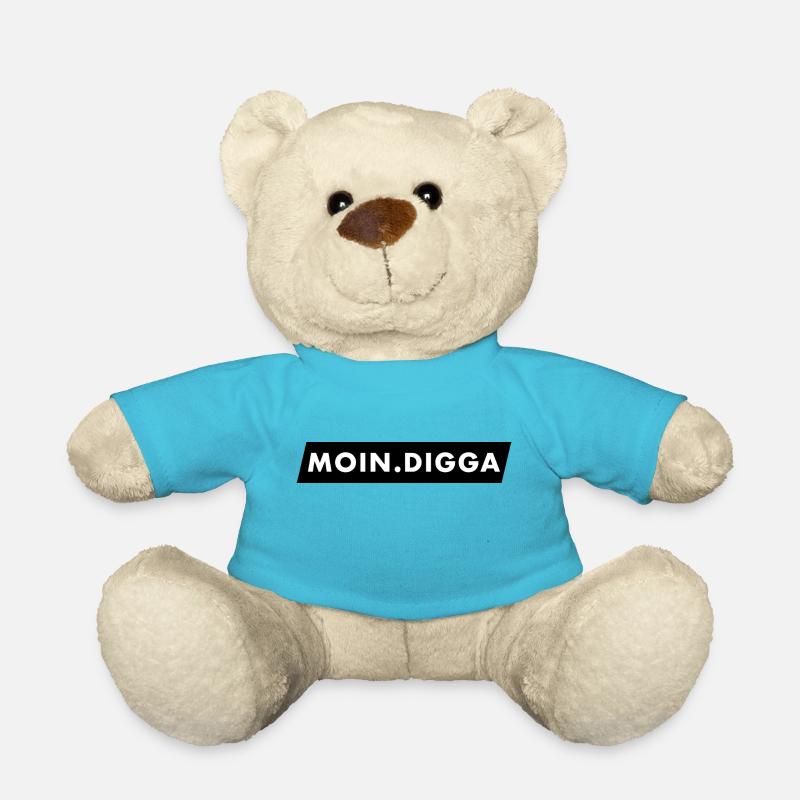In Hamburg sagt man: Moin Digga! - Geschenk - Teddy - Atollblau