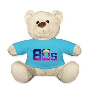 80s Vaporwave - Teddy Bear - atoll blue - Front
