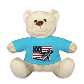 Speedway - USA Flag - Teddy - Atollblau - Vorne