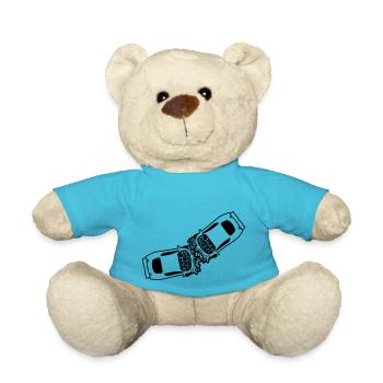 2 autos unfall crash totalschaden zerquetscht dell - Teddy - Atollblau - Vorne