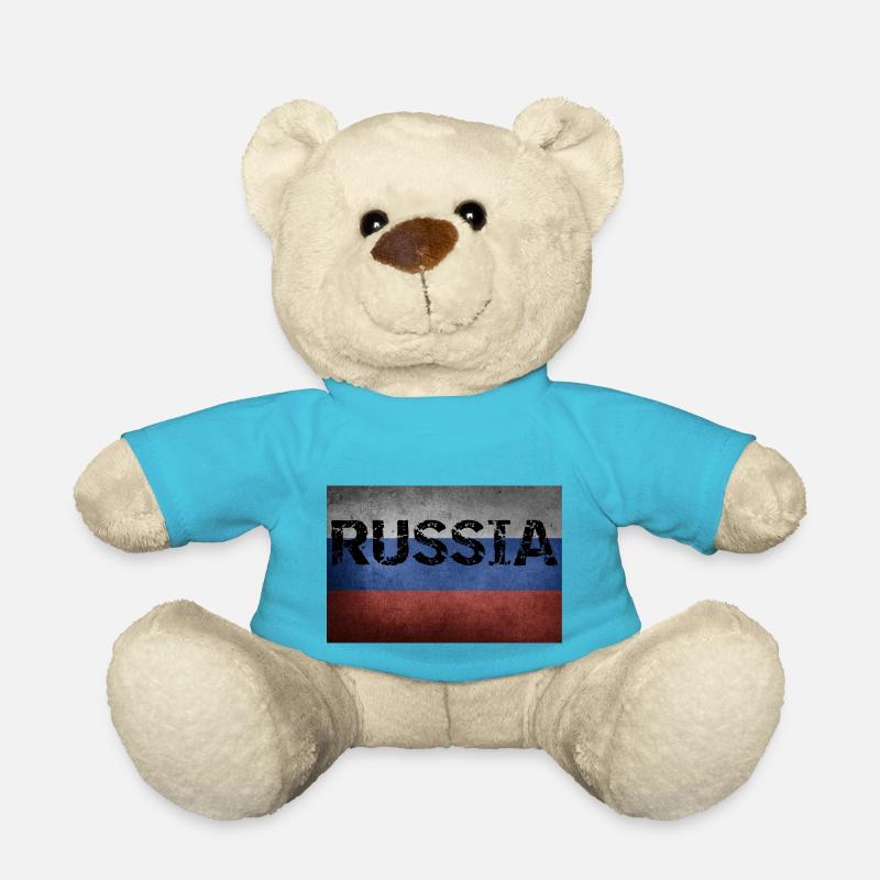 RUSSIAN FLAG RUSSIAN FLAG - Teddy Bear - atoll blue