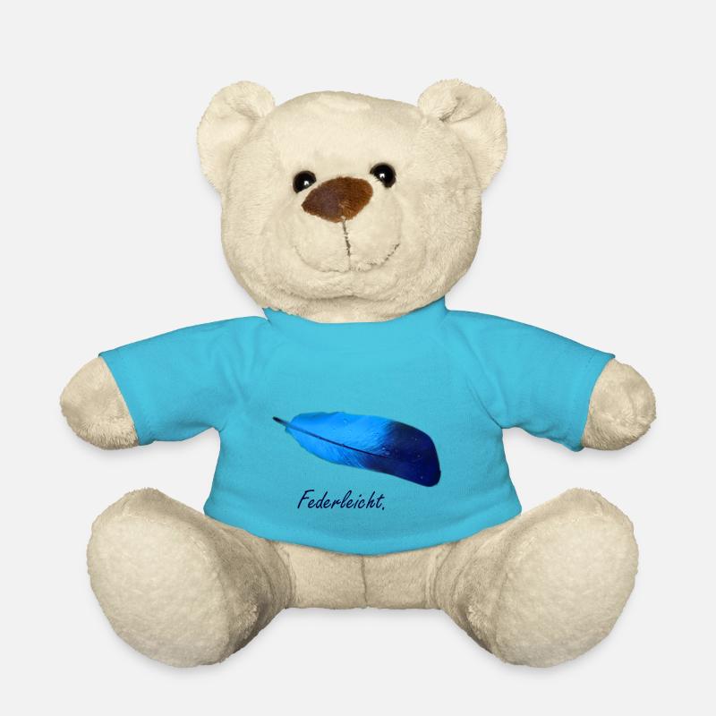 Feder Federleicht Vogel - Teddy - Atollblau