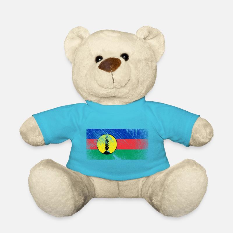 Nouvelle Calédonie - Drapeau - Vintage Grunge - Nounours - bleu outremer