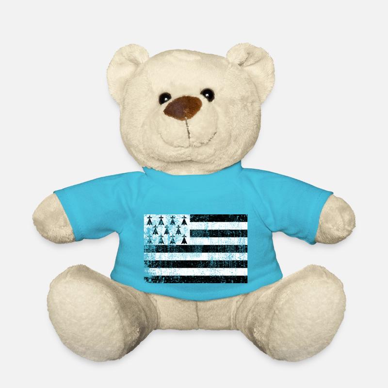 Drapeau Bretons Bretons Vintage - Nounours - bleu outremer
