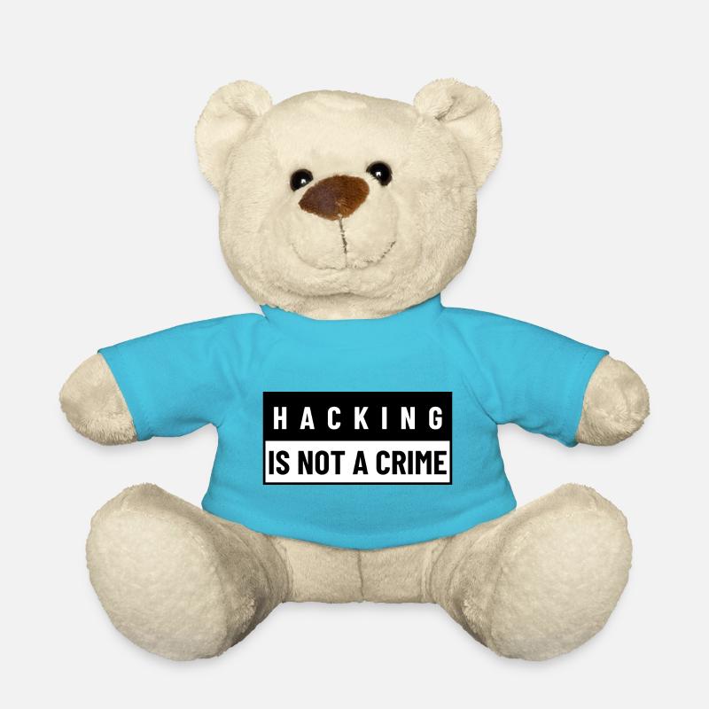 Hacking Is Not A Crime | Hacker Design - Teddy - Atollblau