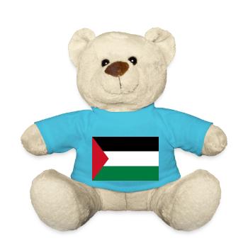 Palestine flag - palästinensische Flagge - Teddy Bear - atoll blue - Front