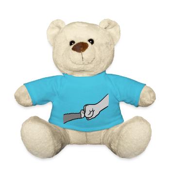Katze Brofist Fist Pump - Teddy - Atollblau - Vorne