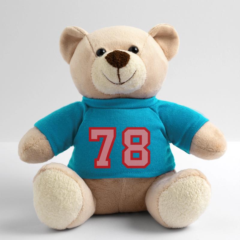 Cool Retro Retrostyle Jersey Number Back Number Teddy Bear