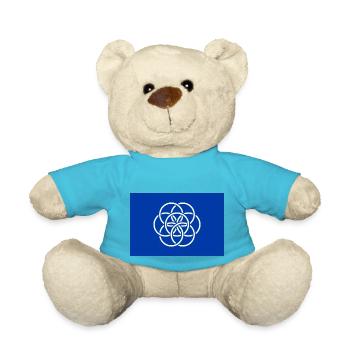 Internationale Flagge der Erde - Teddy - Atollblau - Vorne