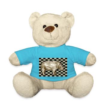 Rhinoceros - Teddy Bear - atoll blue - Front