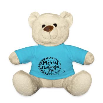 Merry Christmas y ́all - Teddy Bear - atoll blue - Front