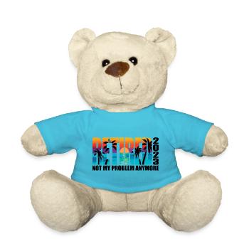 Retired 2023 Retirement Gift For Men & Women Funny - Teddy Bear - atoll blue - Front