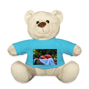 Pumpkin Basket - Teddy Bear - atoll blue - Front