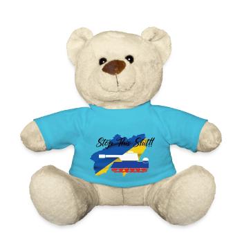 Stop den Krieg! - Teddy - Atollblau - Vorne