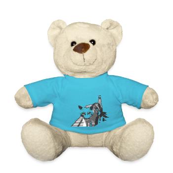 the strange cat - Teddy Bear - atoll blue - Front