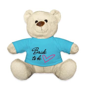 Bride to be | Heart - Teddy Bear - atoll blue - Front