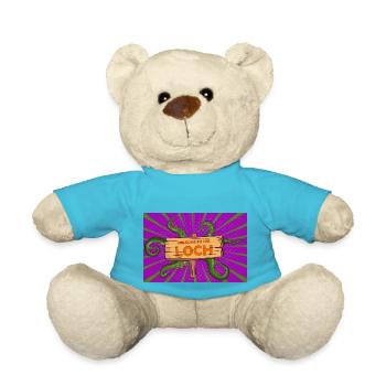 Welcome to the Loch (lake) Scotland Spooky Hallowe - Teddy Bear - atoll blue - Front