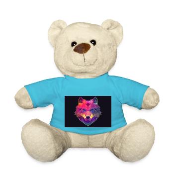 Polygon wolf - Teddy Bear - atoll blue - Front