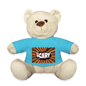 Gruselige Halloween Comic Stil Graffiti - Teddy - Atollblau - Vorne
