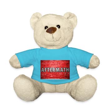 Aftermath Schild Schriftzug mit der Aufschrift Graffiti on Brick - Teddy - Atollblau - Vorne