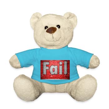 Fail Brick Wall Graffiti - Teddy Bear - atoll blue - Front