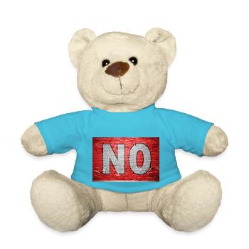 No Brick Wall Graffiti - Teddy Bear - atoll blue - Front