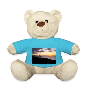 L’homme regarde la soirée au-dessus de la mer - Nounours - bleu outremer - Devant