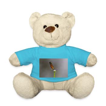 Der Schmetterling auf der Blume - Teddy - Atollblau - Vorne