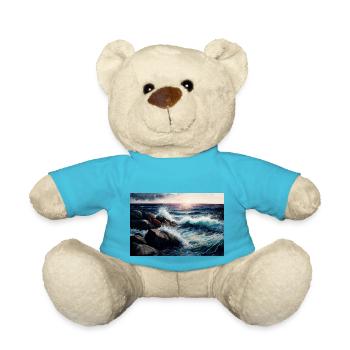 Sunrise over the sea - Teddy Bear - atoll blue - Front