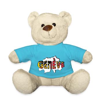 T shirt Genève Blason - Nounours - bleu outremer - Devant