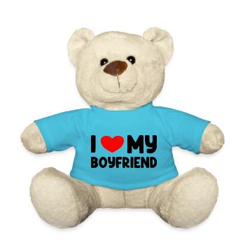 I Love My Boyfriend - Teddy - Atollblau - Vorne
