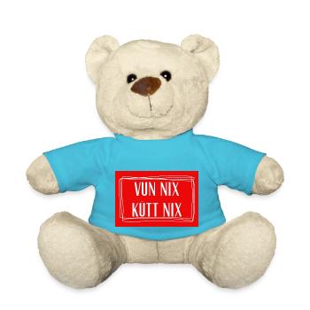 Vun nix kütt nix - Köln Kölsch Kölle Rheinland - Teddy - Atollblau - Vorne