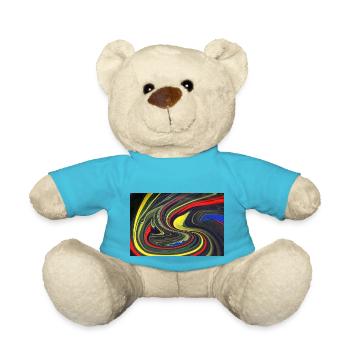 colorful swirls of color - Teddy Bear - atoll blue - Front