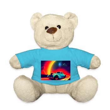 Hot Rod im Sonnenuntergang - Teddy - Atollblau - Vorne