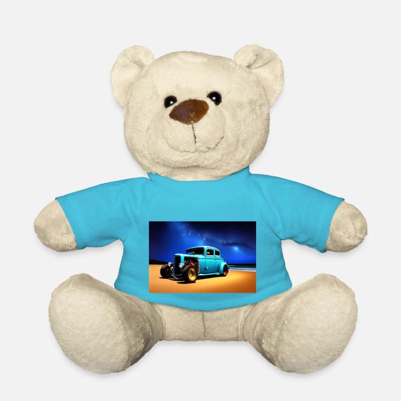 Hot Rod in der Nacht - Teddy - Atollblau