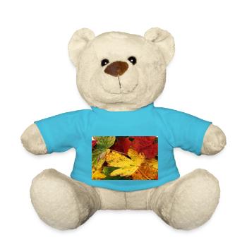Autumn leaves - Teddy Bear - atoll blue - Front