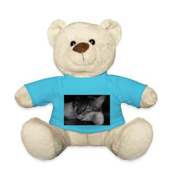 The cat with the terrible look - Teddy Bear - atoll blue - Front