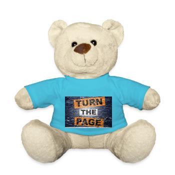 Blättern Sie die Seite um und sagen Sie Schriftzug Graffiti - Teddy - Atollblau - Vorne