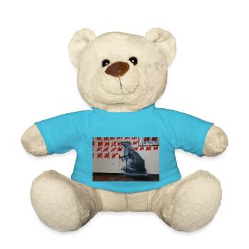 rat art - Teddy Bear - atoll blue - Front