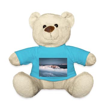 Les premières lueurs du jour sur le Mont Parnasse enneigé - Nounours - bleu outremer - Devant