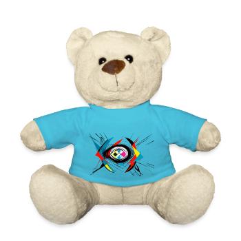 Explosion of colors - Teddy Bear - atoll blue - Front