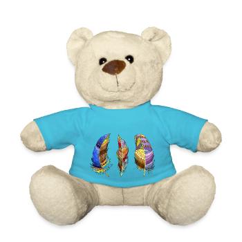 Feder - Teddy - Atollblau - Vorne