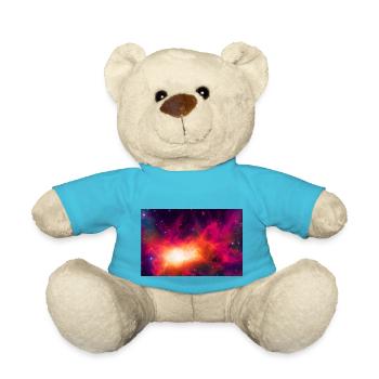 Kosmischer Nebel im Weltraum 1 - Teddy - Atollblau - Vorne