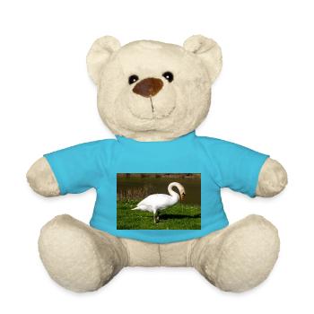 Mute Swan (in german Höckerschwan) Cygnus olor - Teddy Bear - atoll blue - Front