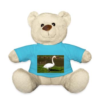 Mute Swan (in german Höckerschwan) Cygnus olor - Teddy Bear - atoll blue - Front